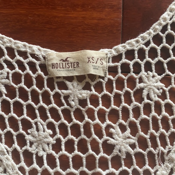 Hollister Lace Crochet Coverup Crop Top - Picture 2 of 5
